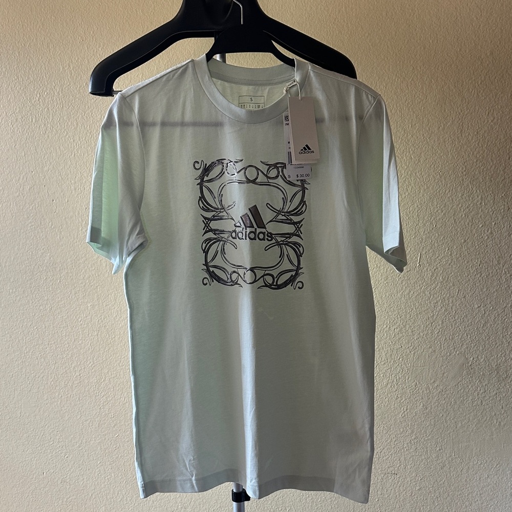 Adidas Men's White Graphic Tee